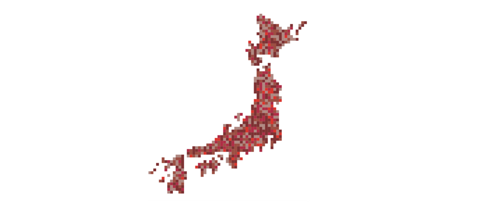 Digital Japan map